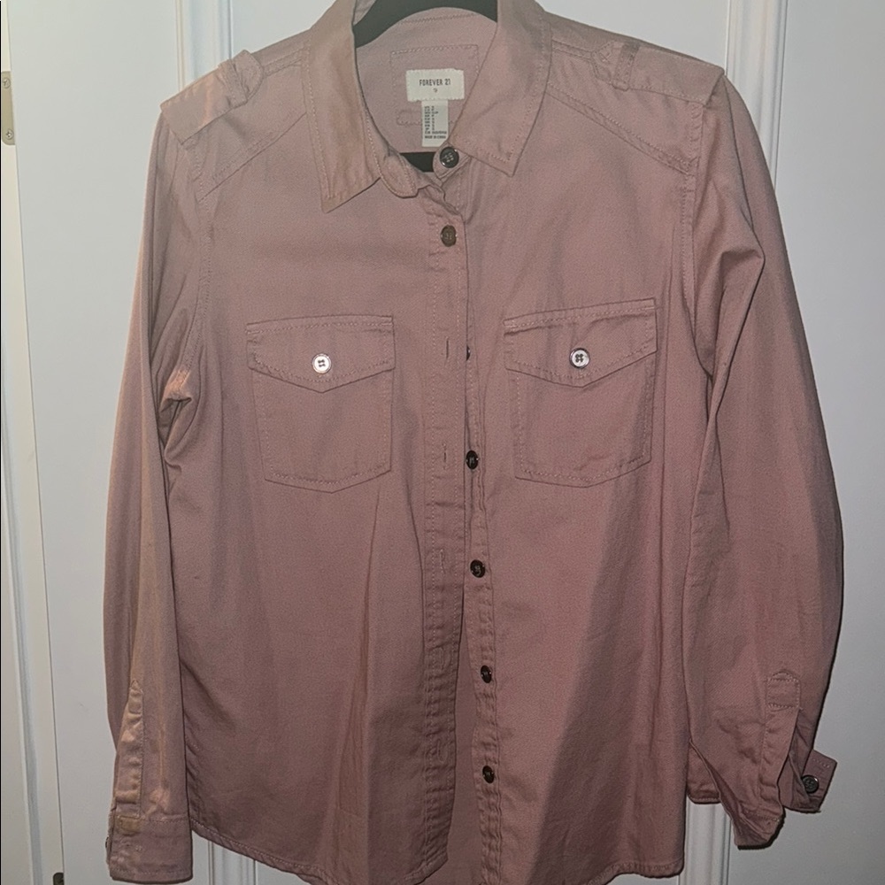 Banana Republic Pink Button-Up Shirt
